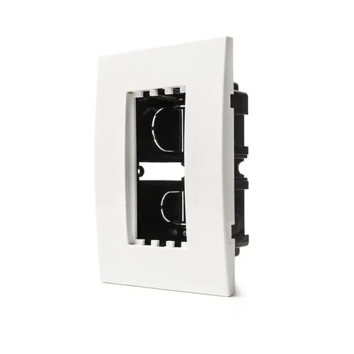 עמדת HOME & OFFICE תחת הטיח 2 מודול, ללא אביזרים - אור שי סיטונאות חשמל בע״מ