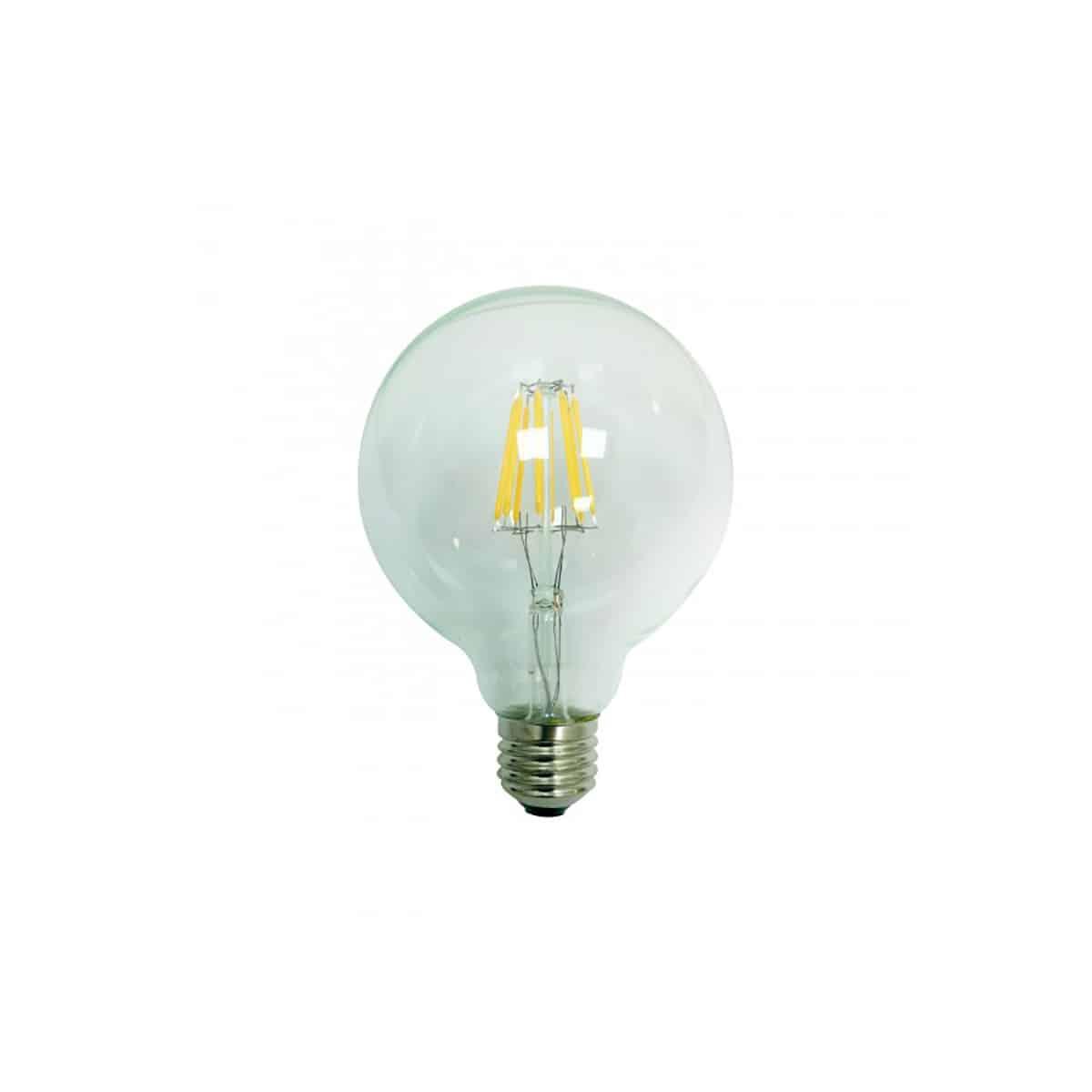 נורת לד גלוב 125 לעמעום-L-GLOB125-8W-LED-אור חם - אור שי סיטונאות חשמל בע״מ