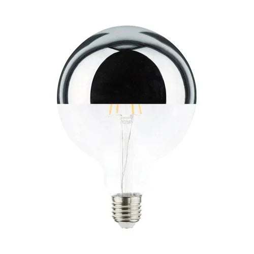 פחם גלוב כיפת כסף לעמעום E27 8W תאורת אווירה חמה - אור שי סיטונאות חשמל בע״מ