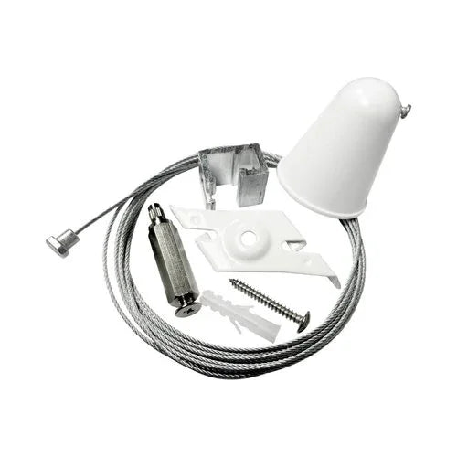 אביזר תלייה לפס צבירה תלת פאזי + כבל 3 מטרים לבן - אור שי סיטונאות חשמל בע״מ