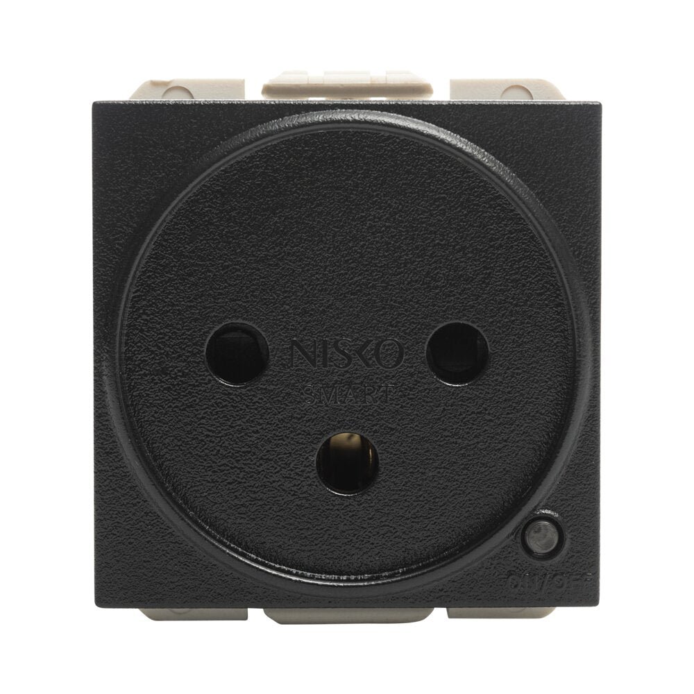 שקע כח חכם כולל מפסק ZIGBEE שחור – NISKO SMART