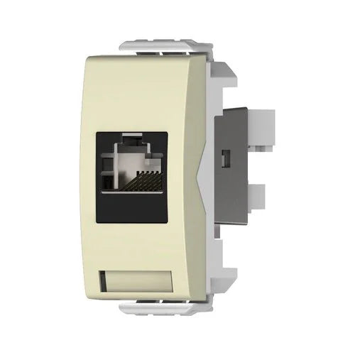 שקע מחשב RJ45 CAT 5E קרם ניסקו סוויץ' - אור שי סיטונאות חשמל בע״מ