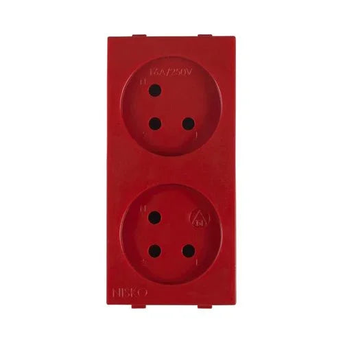 זוג שקעי כח אדומים UPS לעמדת NISKO OFFICE - אור שי סיטונאות חשמל בע״מ