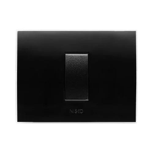 מסגרת ניסקו סוויץ EDGE שחורה 1 מודול - אור שי סיטונאות חשמל בע״מ