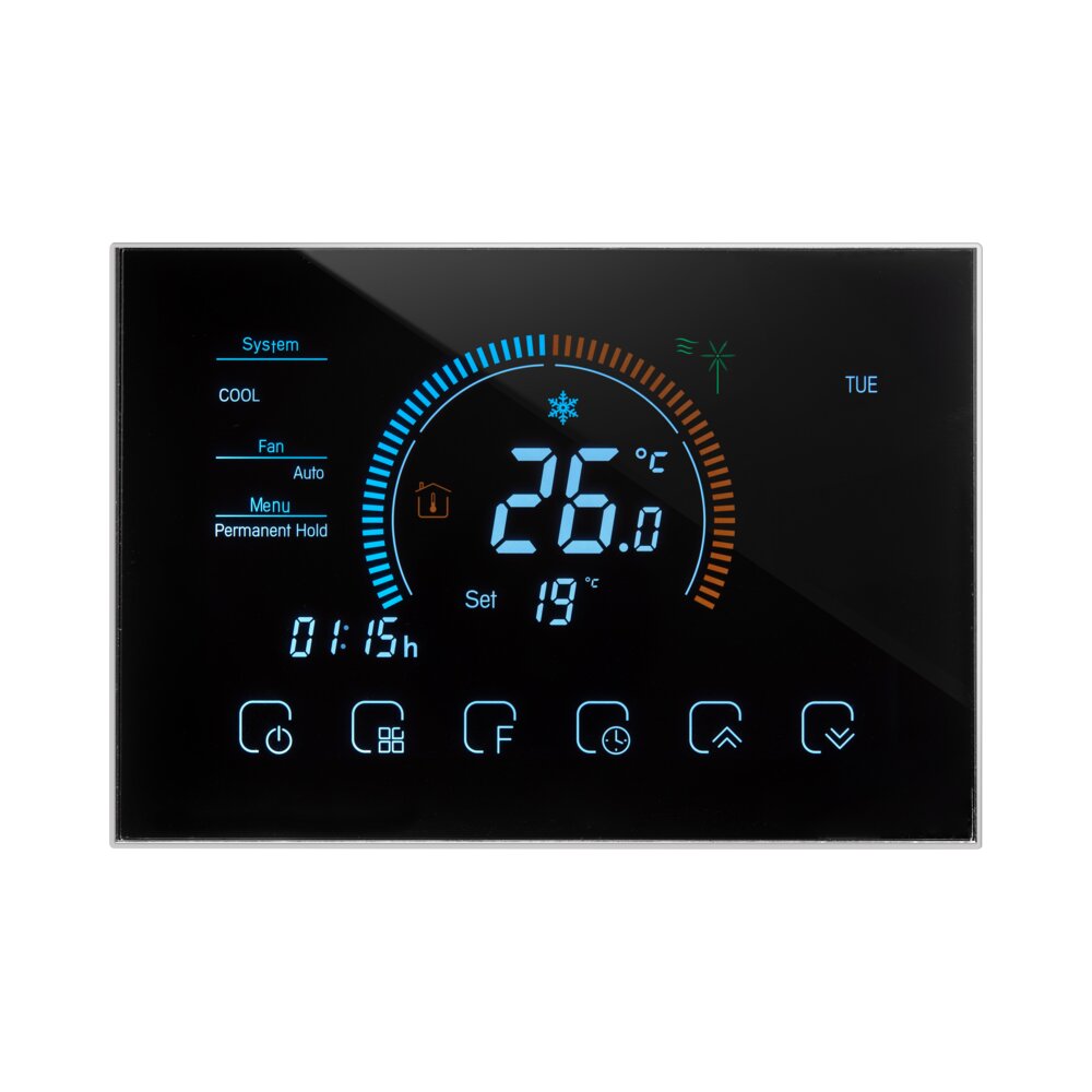 תרמוסטט חכם לחימום תת רצפתי WiFi שחור – NISKO SMART