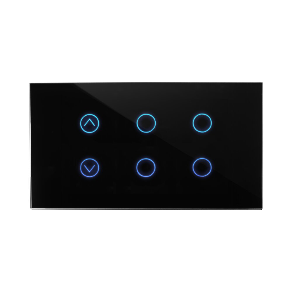 מתג ZIGBEE 2 תריס + 2 הדלקות שחור – NISKO SMART