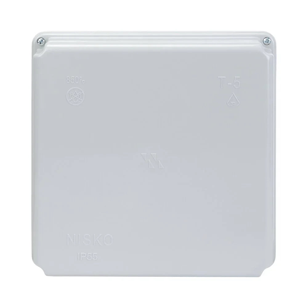 קופסת הסתעפות חלקה T-5 200X200X100 IP55 - אור שי סיטונאות חשמל בע״מ
