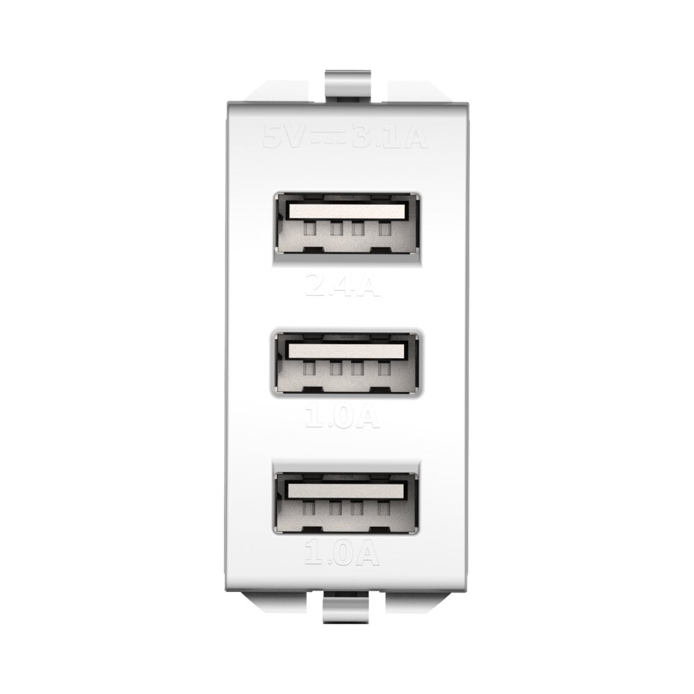 מטען USB 24VAC לבן 1M