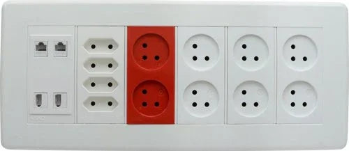 עמדת HOME & OFFICE תחת הטיח 12 מודול, ללא אביזרים - אור שי סיטונאות חשמל בע״מ