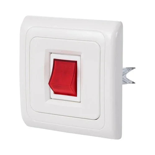 לחצן מדרגות אדום תחת הטיח ספיר - אור שי סיטונאות חשמל בע״מ