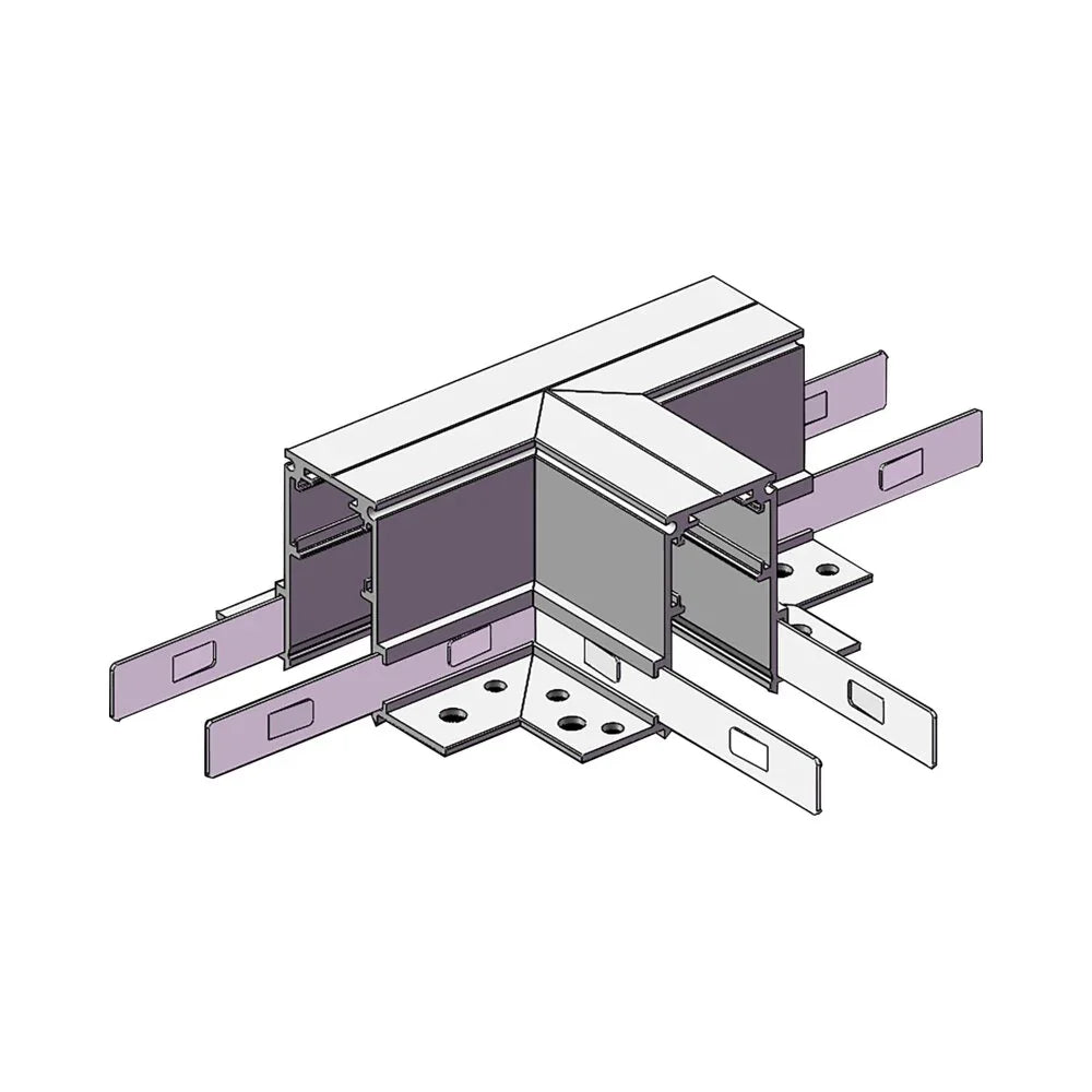 מחבר T לבן לפס צבירה מגנטי שקוע טרימלס TIKTOK - אור שי סיטונאות חשמל בע״מ