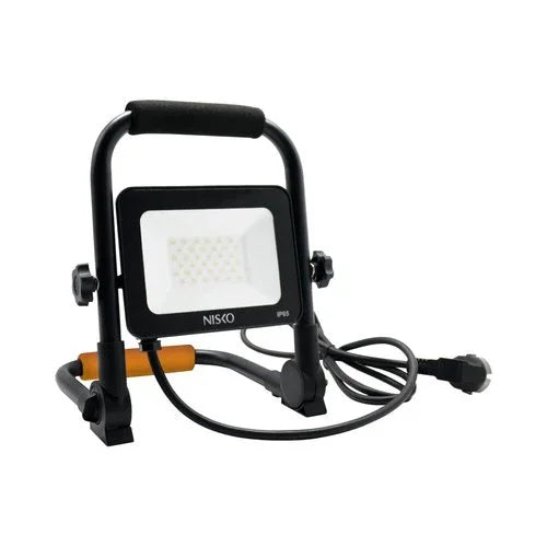 פנס+סטנד שחור WORKER FIT IP65 30W אור קר - אור שי סיטונאות חשמל בע״מ