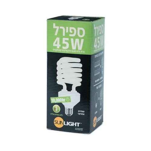 נורת מיני ספירל 45W E27 אור חם