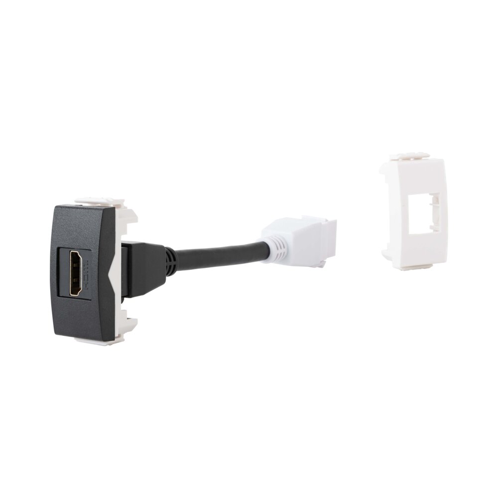 קיסטון HDMI נקבה-נקבה עם כבל