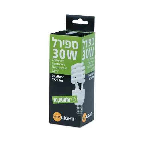 נורת מיני ספירל 30W E27 אור קר