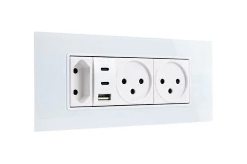 מסגרת זכוכית מרחפת לבנה SLIM 6M תואמת לסדרת NISKO SMART - אור שי סיטונאות חשמל בע״מ