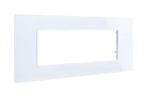 מסגרת זכוכית מרחפת לבנה SLIM 6M תואמת לסדרת NISKO SMART - אור שי סיטונאות חשמל בע״מ