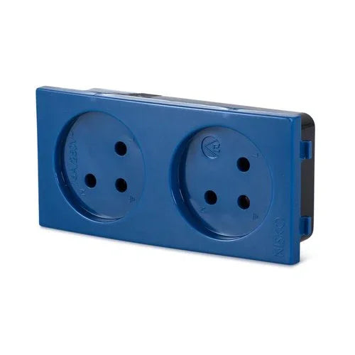 זוג שקעי כח כחולים לעמדת NISKO OFFICE - אור שי סיטונאות חשמל בע״מ