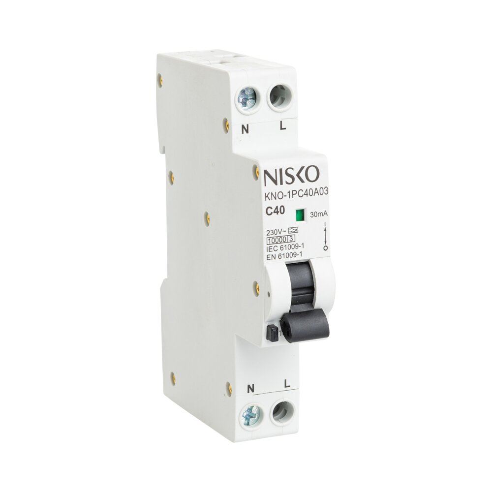 פחת+מא"ז RCBO KNO 1x40A 10KA - אור שי סיטונאות חשמל בע״מ
