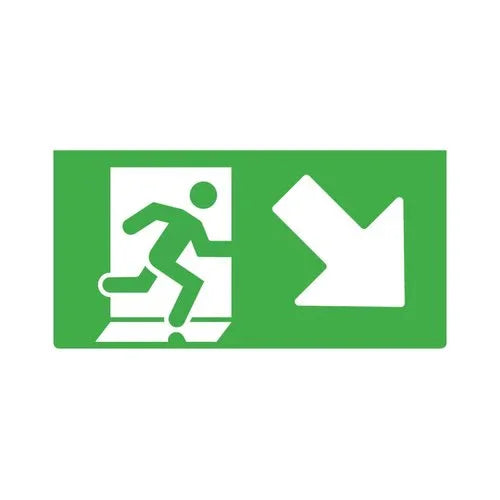 שקף יציאה חץ יורד אלכסון ימין LUXX/XT3W - אור שי סיטונאות חשמל בע״מ