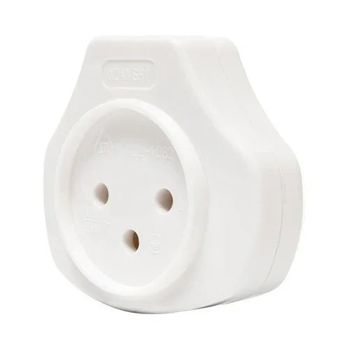 שקע ישראלי נייד (קופלונג) לבן לתיול חוזר - אור שי סיטונאות חשמל בע״מ