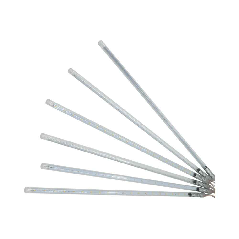 מוט לד שקוף SNOW FALL 50cmX6 65k 6W 6m IP65 אור כחול-קר – NISKO