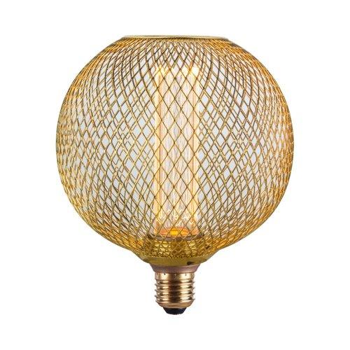 נורה מעוצבת גימור זהב TIFFANY ROUND E27 4W תאורת אווירה חמה - אור שי סיטונאות חשמל בע״מ