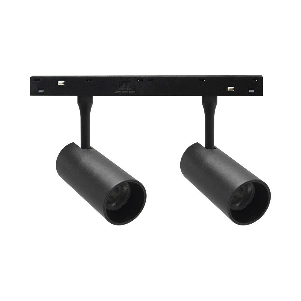 ספוט לד שחור לפס צבירה מגנטי TIKTOK SPOT 2X8W 3CCT