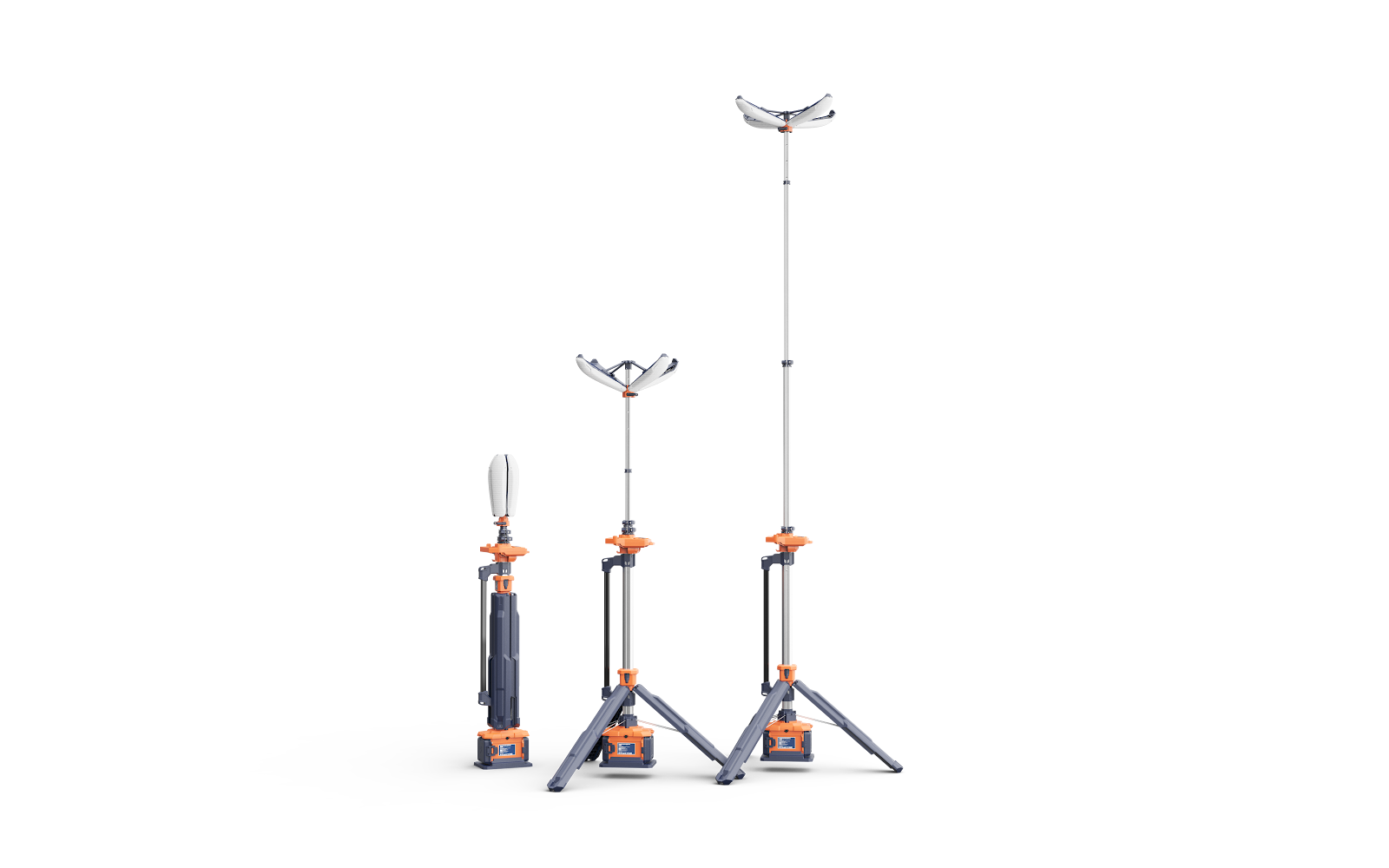 מגדל תאורה נייד PL-300 - תאורה בעיצוב עלי כותרת 360° עם גובה 3.4 מטר 
