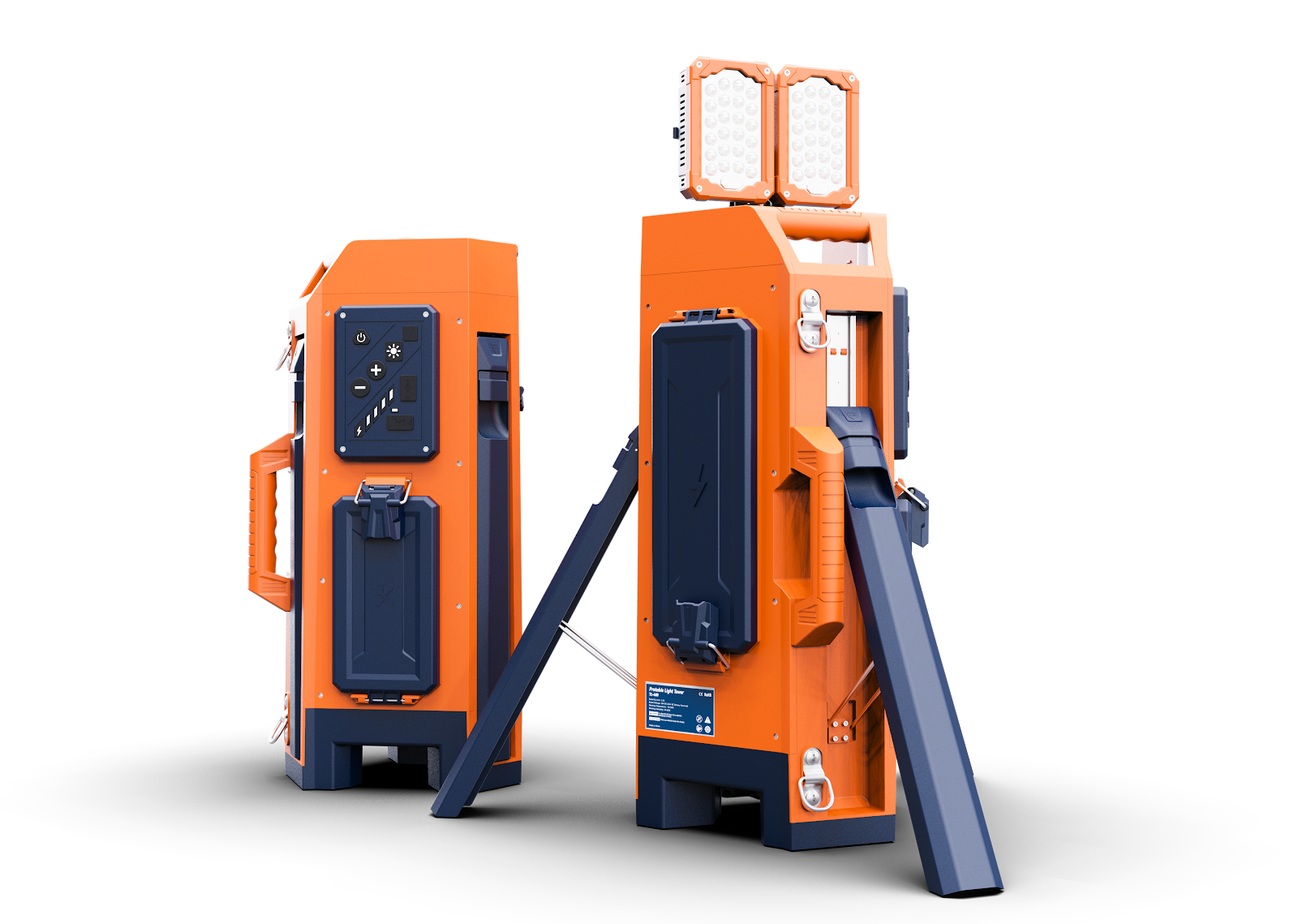 מגדל תאורה נייד TL-400 - תאורה מקצועית עם תא אחסון ל-3 סוללות