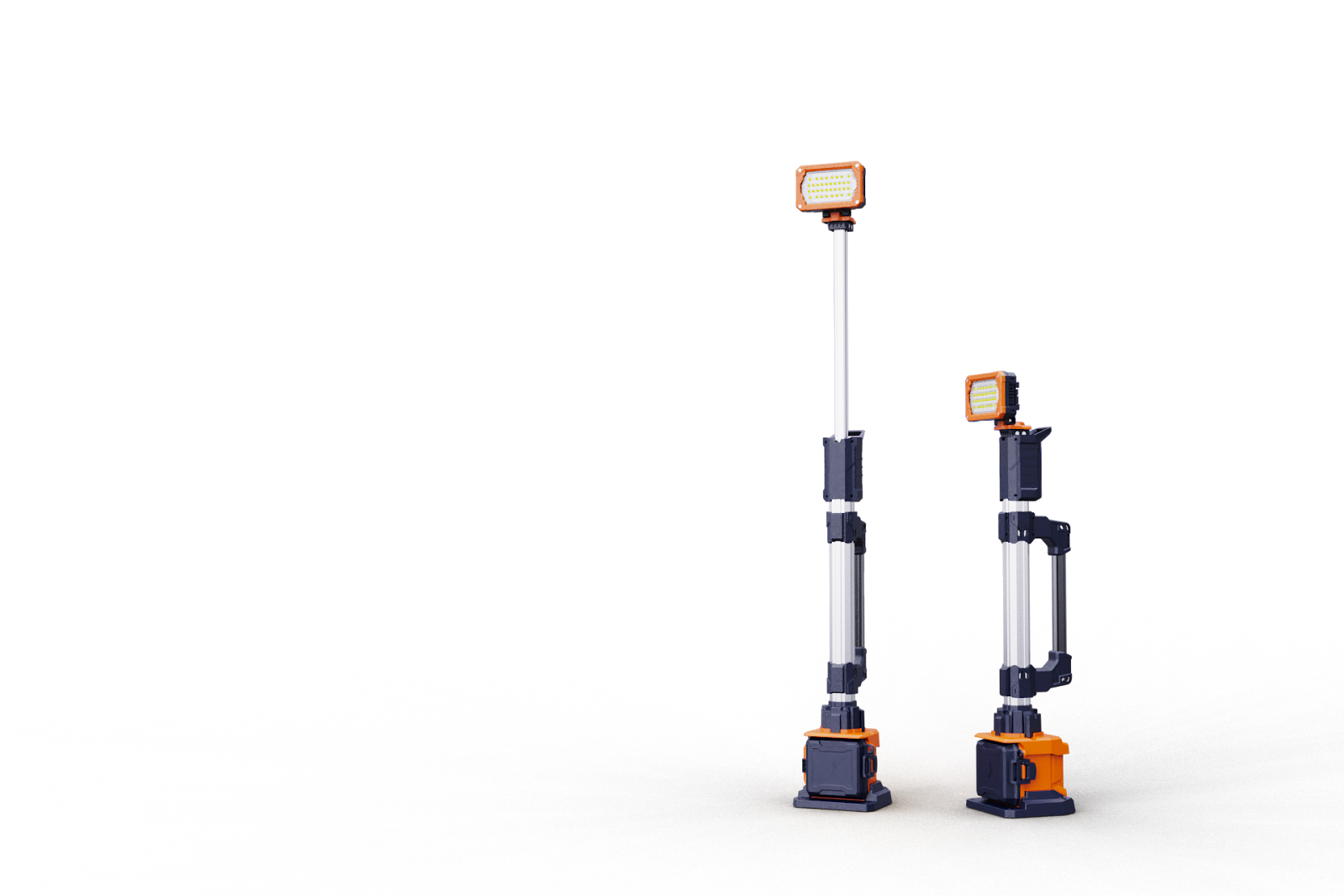 זרקור עבודה נייד TL-100 - מגדל תאורה מתכוונן עם סוללה נטענת