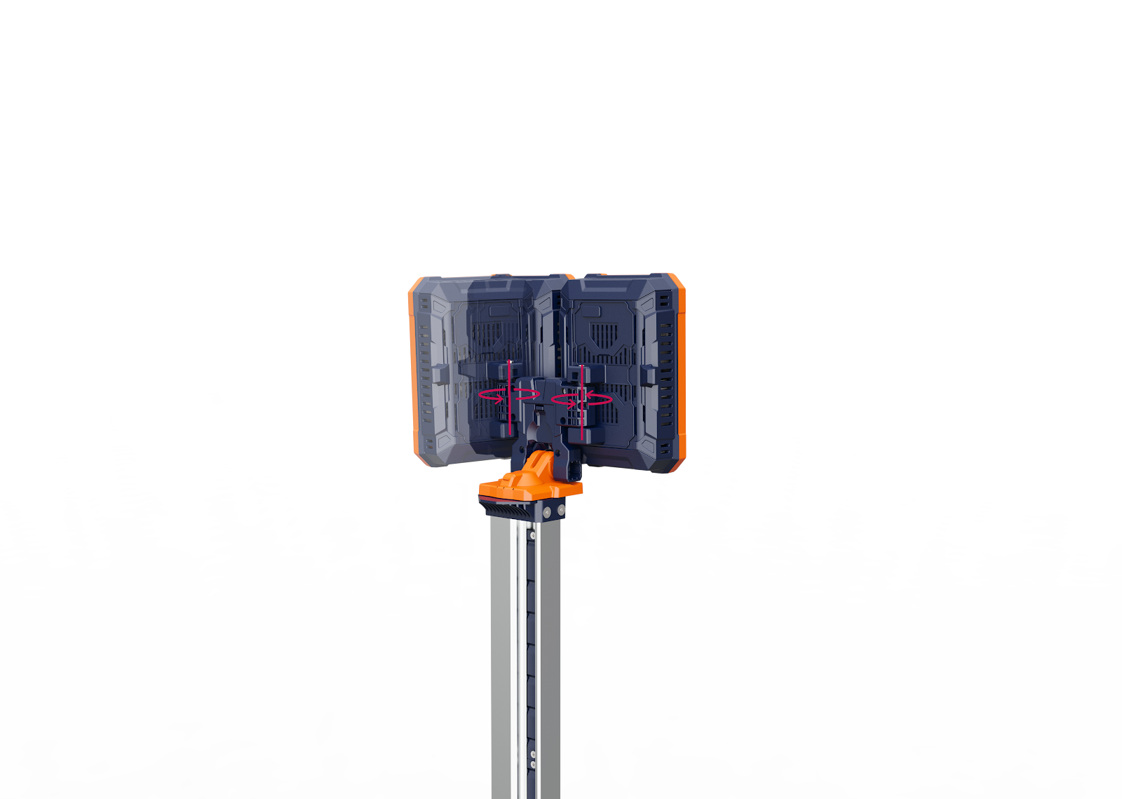 מגדל תאורה נייד TL-400 - תאורה מקצועית עם תא אחסון ל-3 סוללות