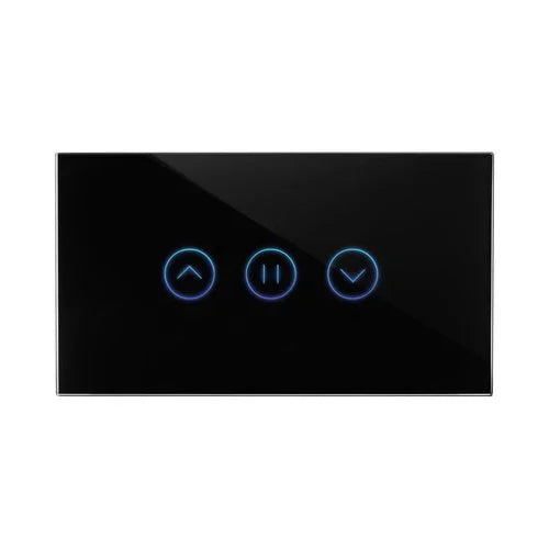 מתג טאץ' חכם לתריס זכוכית שחורה 4 מודול ZIGBEE - אור שי סיטונאות חשמל בע״מ