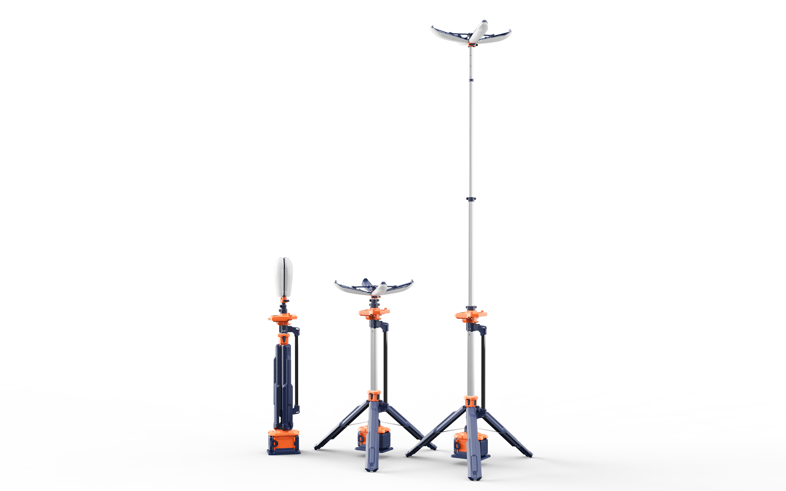 מגדל תאורה נייד PL-300 - תאורה בעיצוב עלי כותרת 360° עם גובה 3.4 מטר 
