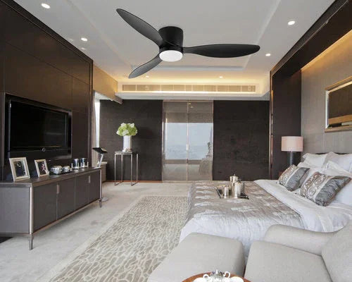 מאוורר תקרה חכם שחור ROME 52'' SMART - אור שי סיטונאות חשמל בע״מ