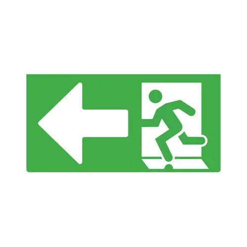 שילוט חירום לב ירוק - חץ ישר שמאלה TULIP DAL2 3W - אור שי סיטונאות חשמל בע״מ