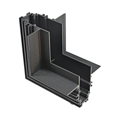 מחבר L תקרה לקיר שחור לפס צבירה מגנטי שקוע TIKTOK - אור שי סיטונאות חשמל בע״מ