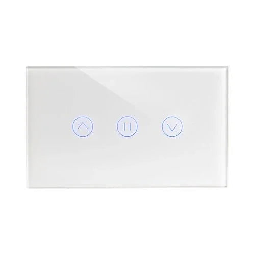 מתג טאץ' חכם לתריס זכוכית לבנה 3 מודול ZIGBEE - אור שי סיטונאות חשמל בע״מ