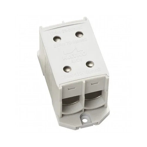 מהדק כפול לפס דין KL 2x150 אפור - אור שי סיטונאות חשמל בע״מ