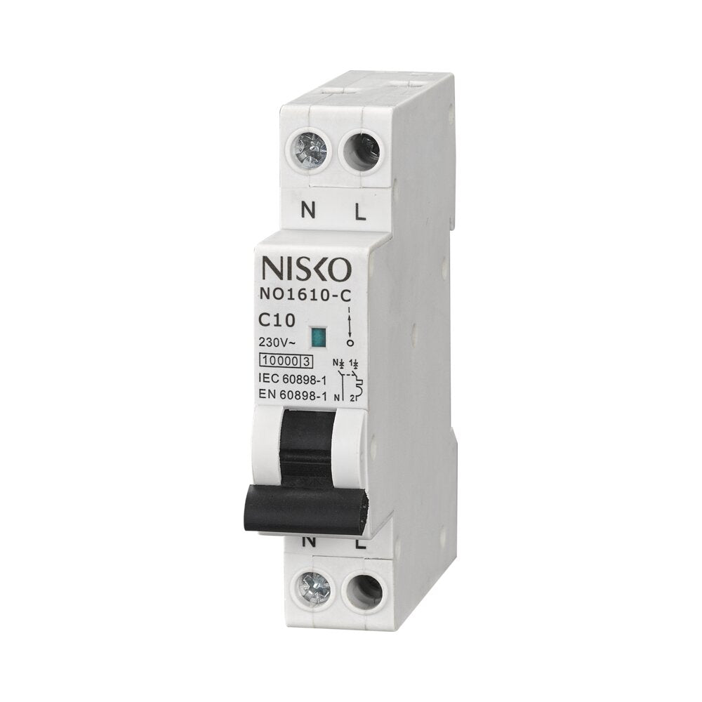 מא"ז N+1 1x10A 10KA אחד מקום NISKO MATIC - אור שי סיטונאות חשמל בע״מ