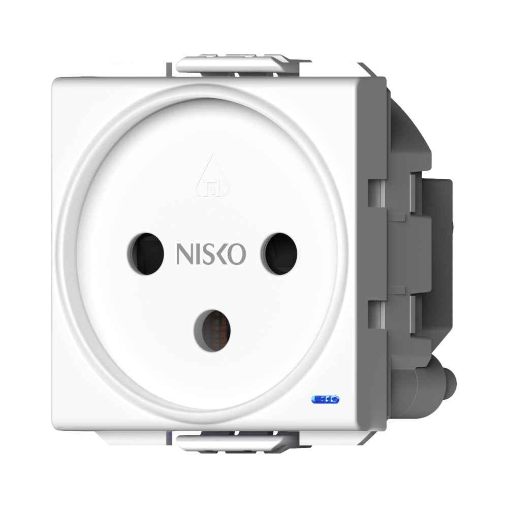 שקע ישראלי מואר LED כחול, לבן 2M ניסקו סוויץ' – NISKO SWITCH
