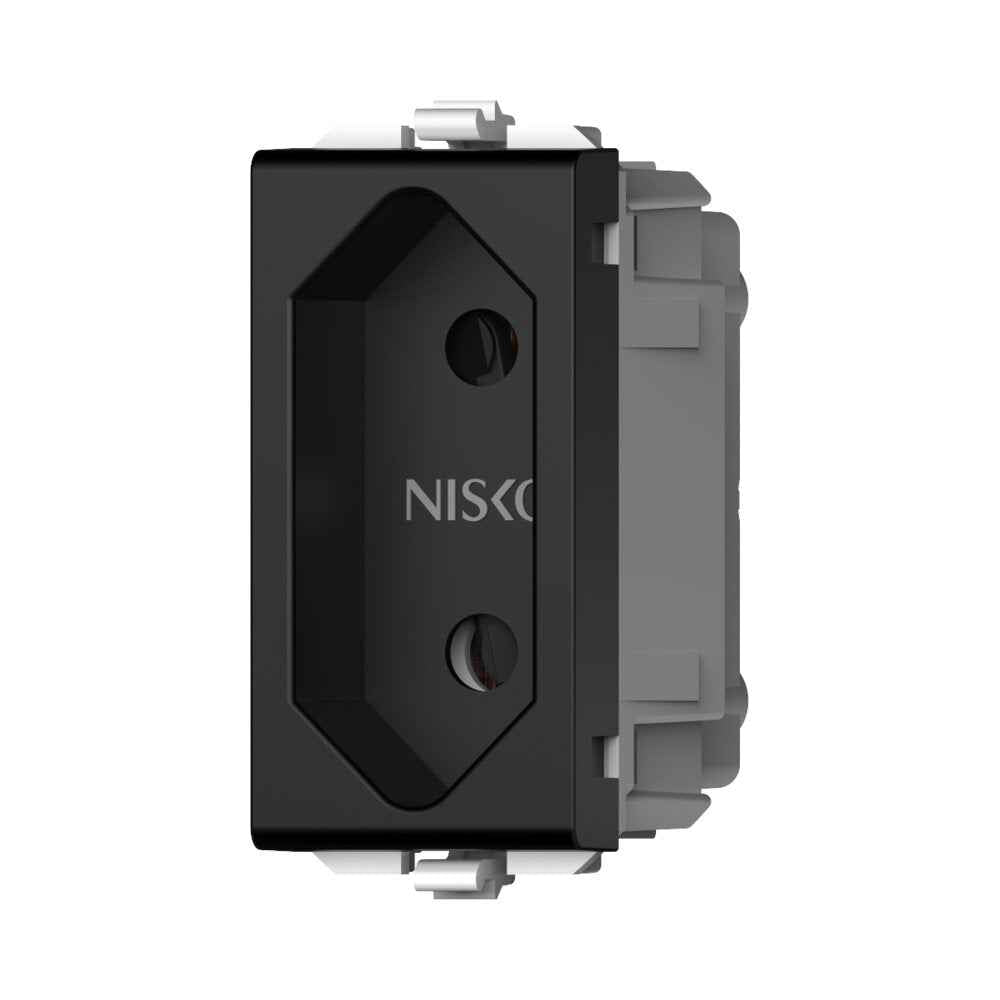 שקע דו פיני שחור 1M ניסקו סוויץ' – NISKO SWITCH