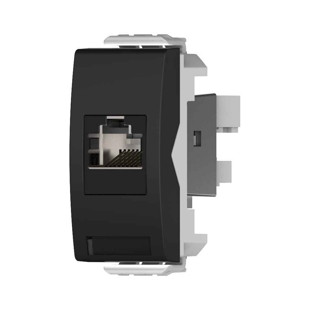 שקע מחשב לא מסוכך RJ45 CAT6A UTP, שחור 1M ניסקו סוויץ' – NISKO SWITCH