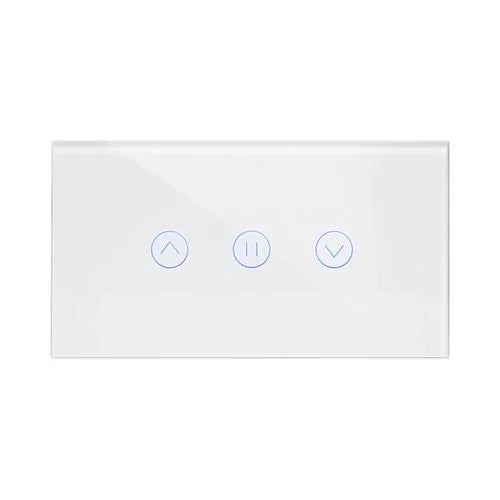 מתג טאץ' חכם לתריס זכוכית לבנה 4 מודול ZIGBEE - אור שי סיטונאות חשמל בע״מ