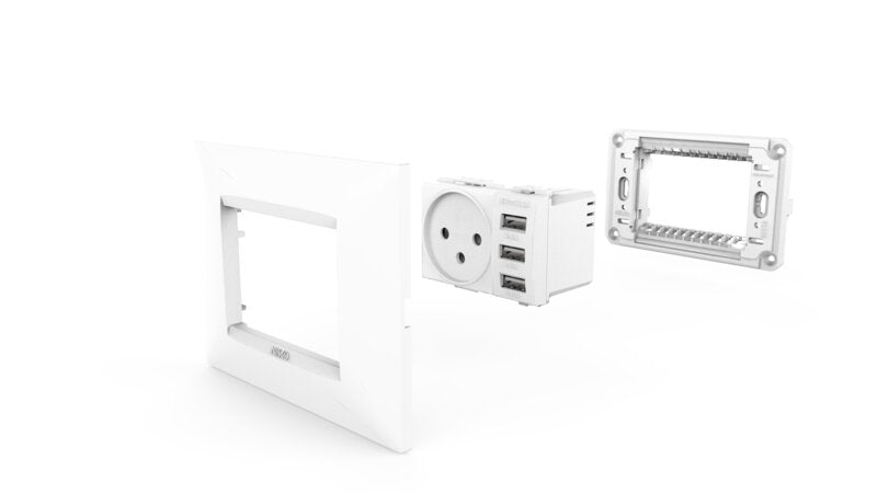 מטען USB 24VAC לבן 1M
