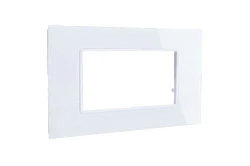 מסגרת זכוכית מרחפת לבנה SLIM 4M תואמת לסדרת NISKO SMART - אור שי סיטונאות חשמל בע״מ