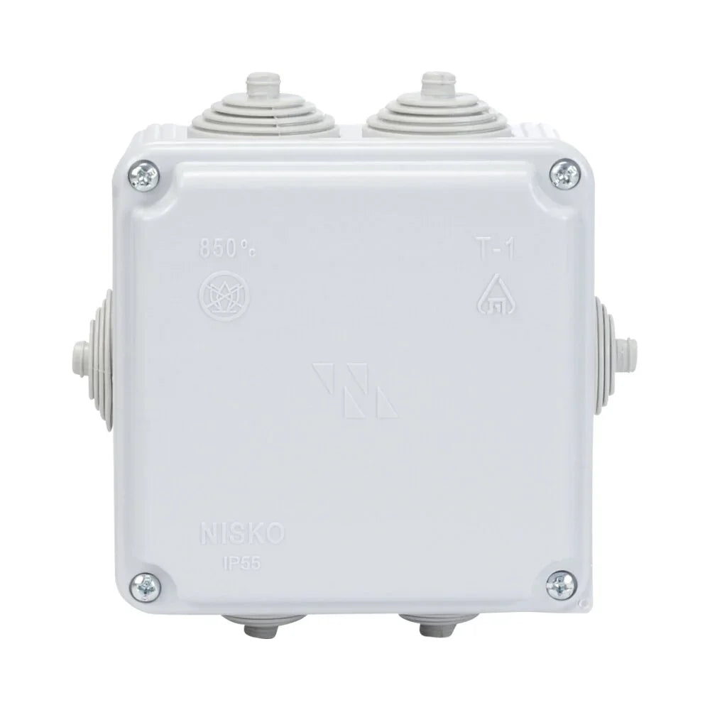 קופסת הסתעפות עם פטמות T-1P 100X100X50 IP55 - אור שי סיטונאות חשמל בע״מ