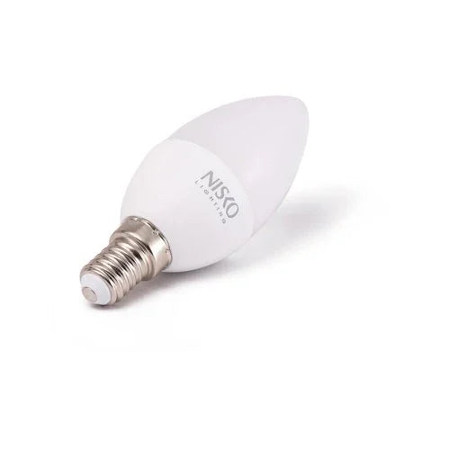 שלישית נורות נר חלבית E14 7W אור קר - אור שי סיטונאות חשמל בע״מ