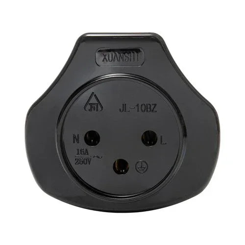 שקע ישראלי נייד (קופלונג) שחור לתיול חוזר - אור שי סיטונאות חשמל בע״מ