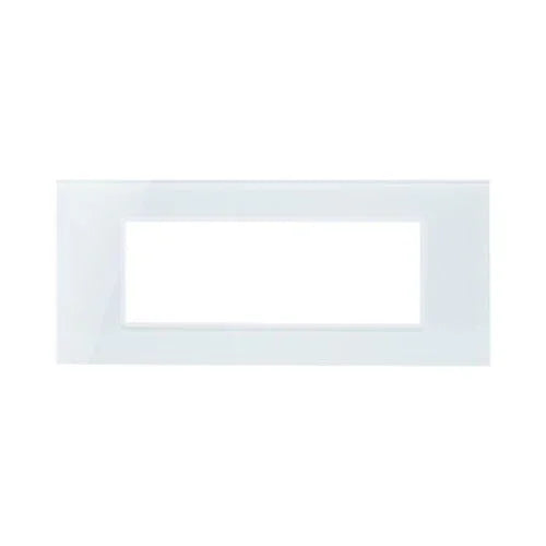 מסגרת זכוכית מרחפת לבנה SLIM 6M תואמת לסדרת NISKO SMART - אור שי סיטונאות חשמל בע״מ